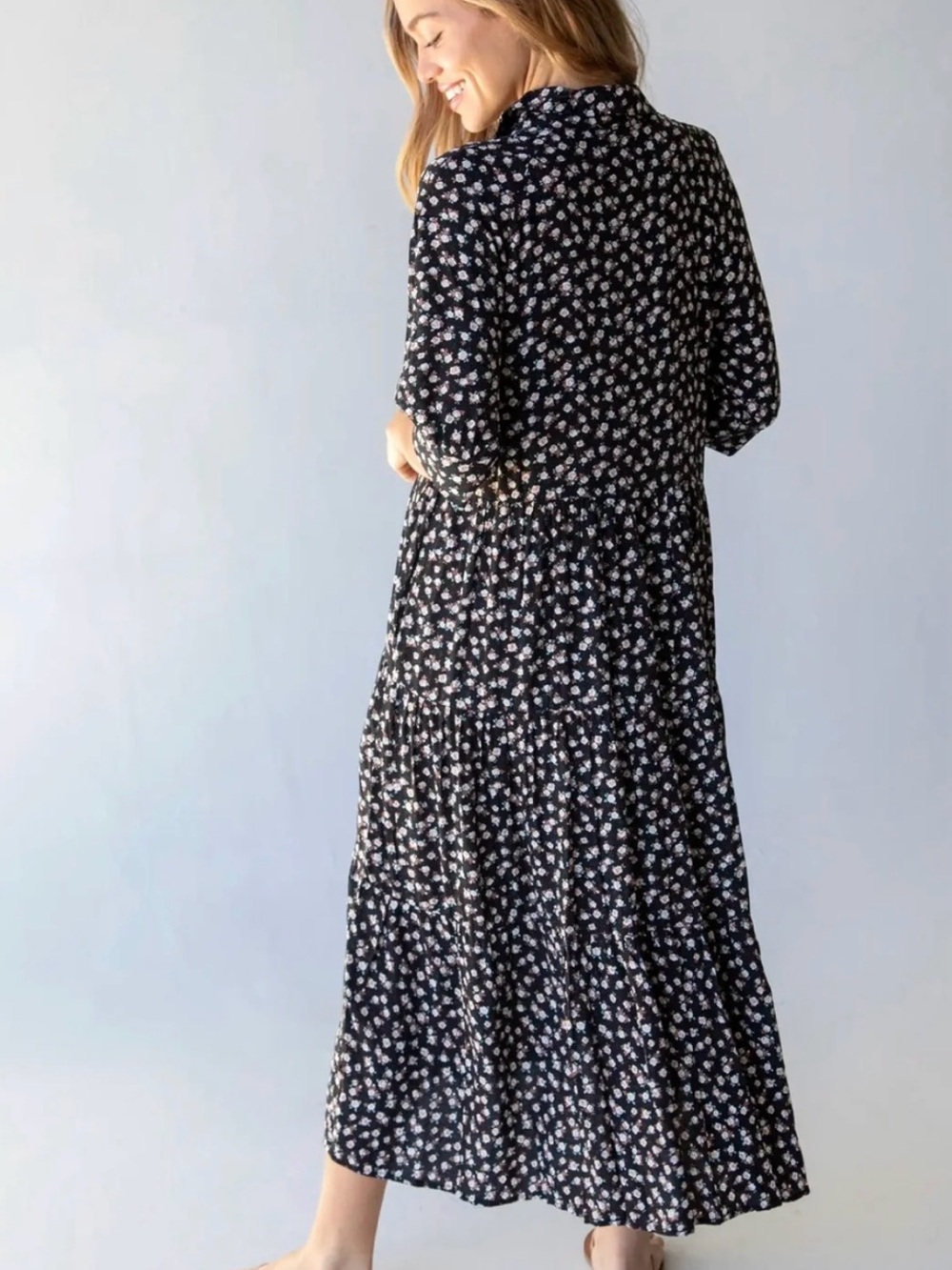 NATURAL LIFE Rebecca Dress in black floral - Picture 2 of 2